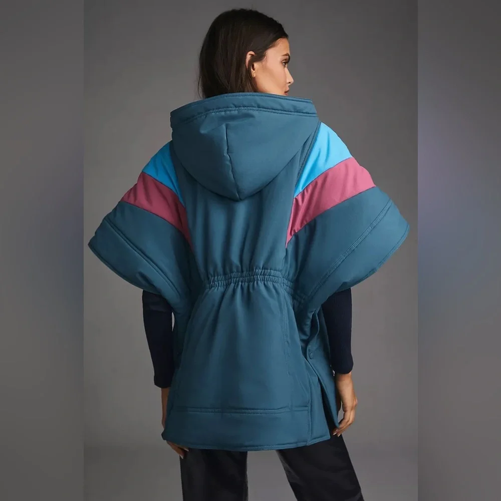 Daily‎ Practice by Anthropologie Puffer Poncho Colorful Women's Jacket size XS/S - Picture 2 of 15